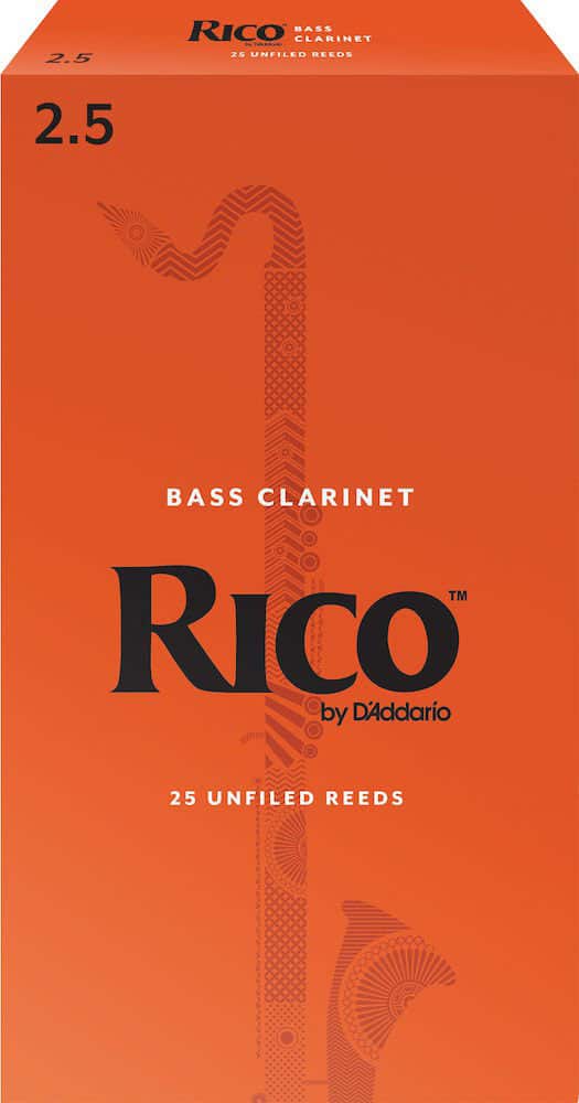 D'ADDARIO - RICO REA2525 - RICO ROYAL CANAS CLARINETE BAJO, FORCE 2.5, BOX OF 25