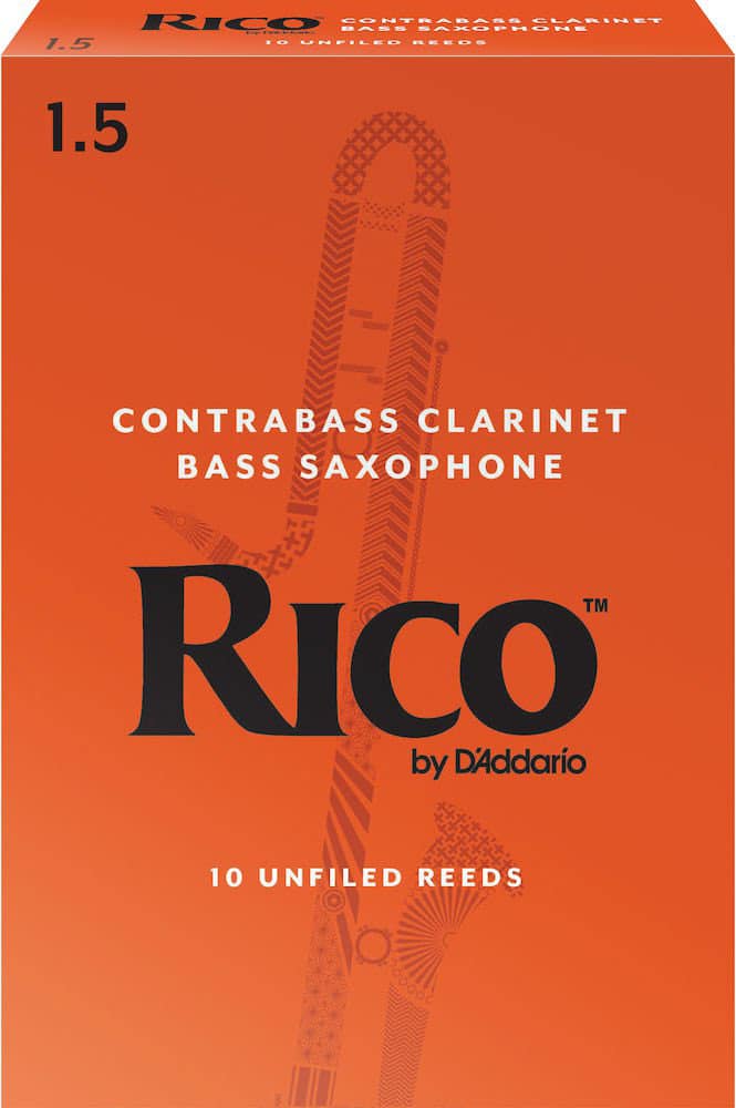 D'ADDARIO - RICO CAAS PARA CLARINETE CONTRABAJO RESISTENCIA DE 1.5 PAQUETE DE 10