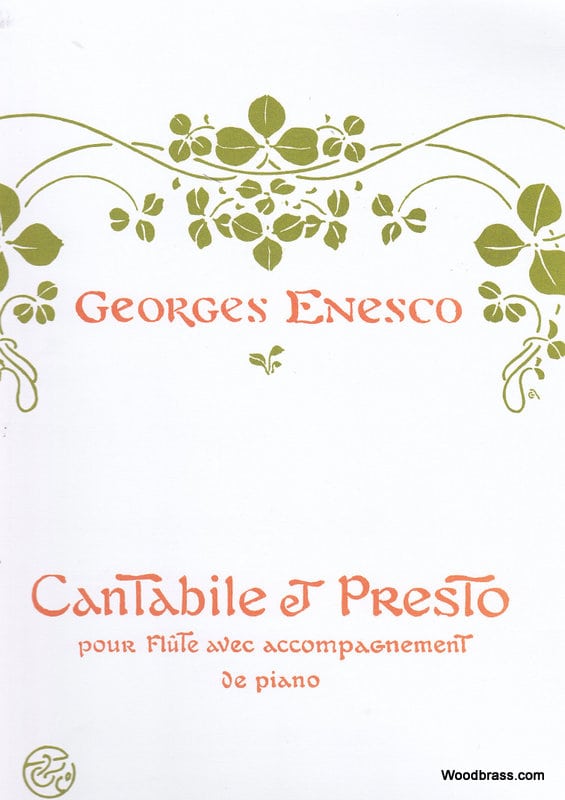 ENOCH PARTITURA CLASICO - ENESCO GEORGES - CANTABILE & PRESTO - FLUTE ET PIANO