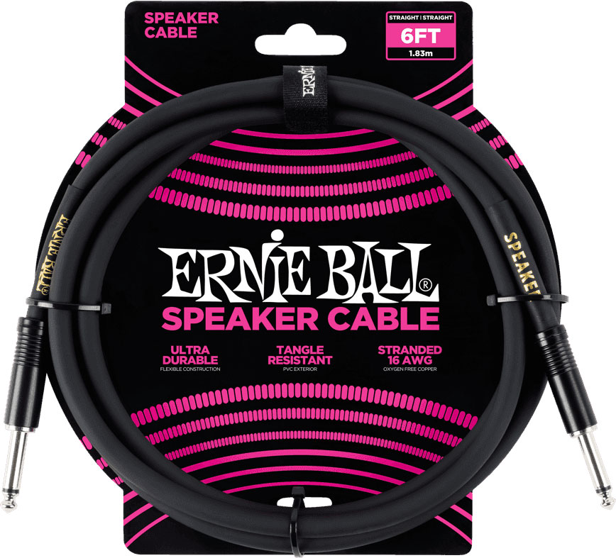 ERNIE BALL 6' STRAIGHT / STRAIGHT SPEAKER CABLE