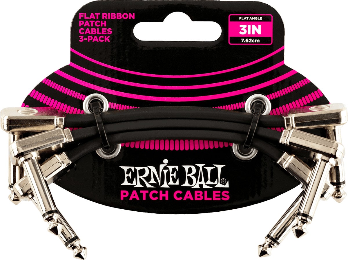 ERNIE BALL PATCH FLAT RIBBON 3 PACK ANGLED 7,5CM