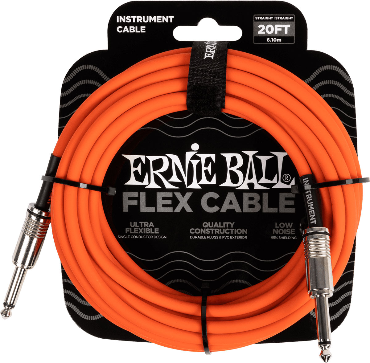 ERNIE BALL INSTRUMENT CABLES FLEX JACK/JACK 6M ORANGE