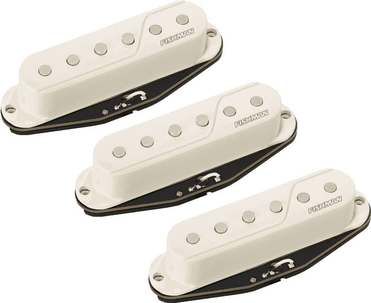 FISHMAN FLUENCE SINGLE WINDING SET 3 MICROPHONES WHITE