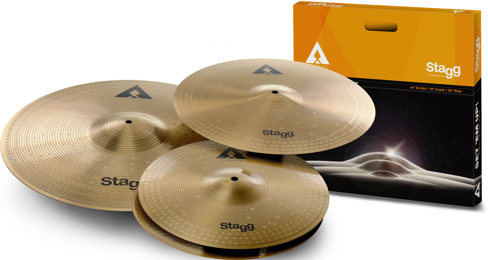 STAGG AXK SET - COPPER-STEEL CONJUNTO DE PLATILLOS 14+16+20