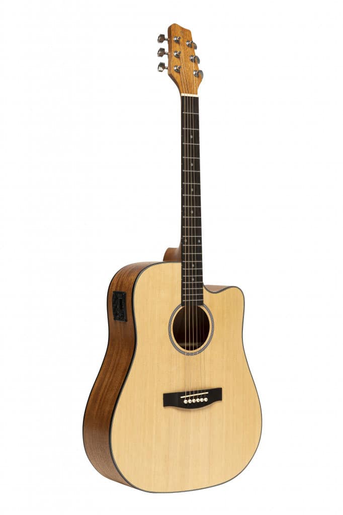 STAGG ELECTRO-ACOUSTIC DREADNOUGHT GUITAR WITH CUTAWAY
