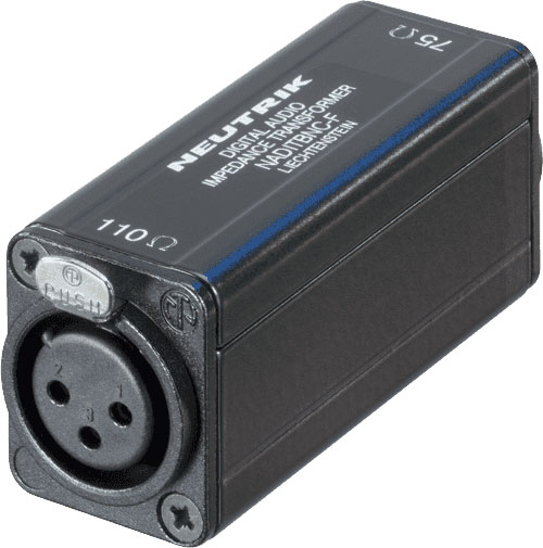 NEUTRIK CONNECTEURS AUDIO ACCESSOIRES TRANSFORMATEURS D'IMPEDANCE AES/EBU XLR 3 PLES FEM. /