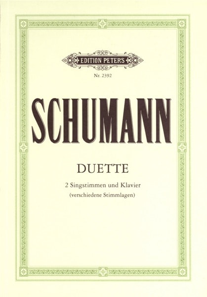 EDITION PETERS SCHUMANN ROBERT - 34 VOCAL DUETS - VOCAL DUETS/TRIOS (PER 10 MINIMUM)