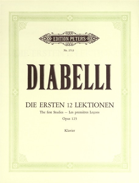 EDITION PETERS DIABELLI ANTON - FIRST STUDIES OP.125 - PIANO