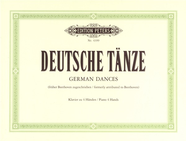 EDITION PETERS BEETHOVEN LUDWIG VAN - GERMAN DANCES - PIANO 4 HANDS