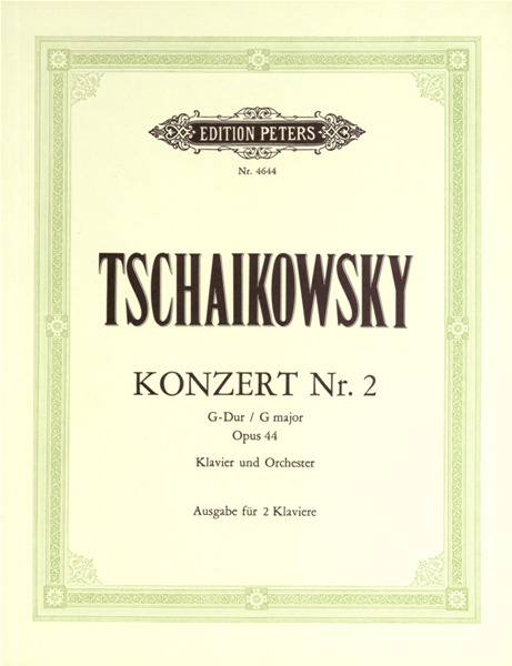 EDITION PETERS TCHAIKOVSKY PYOTR ILYICH - CONCERTO NO.2 IN G OP.44 - PIANO 4 HANDS