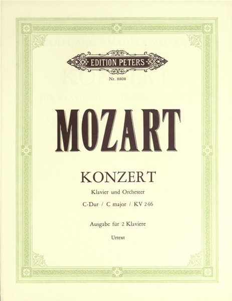 EDITION PETERS MOZART WOLFGANG AMADEUS - CONCERTO NO.8 IN C K246 - PIANO 4 HANDS