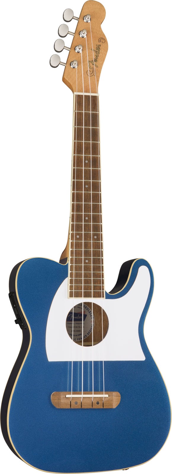 FENDER FULLERTON TELE UKE WN WHITE PICKGUARD LAKE PLACID BLUE