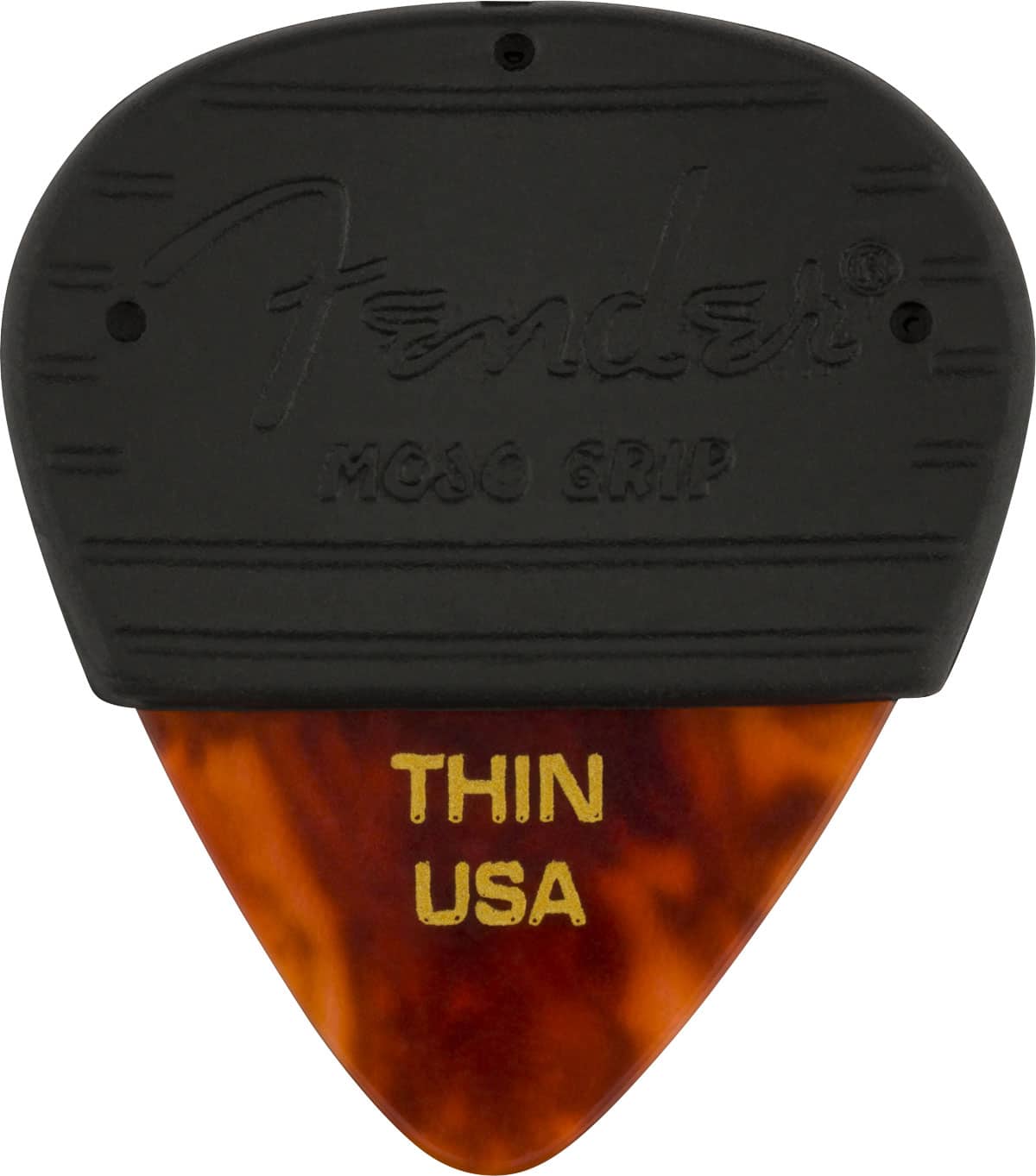 FENDER MOJO GRIP PICKS, CELLULOID, THIN, 3-PACK, TORTOISESHELL