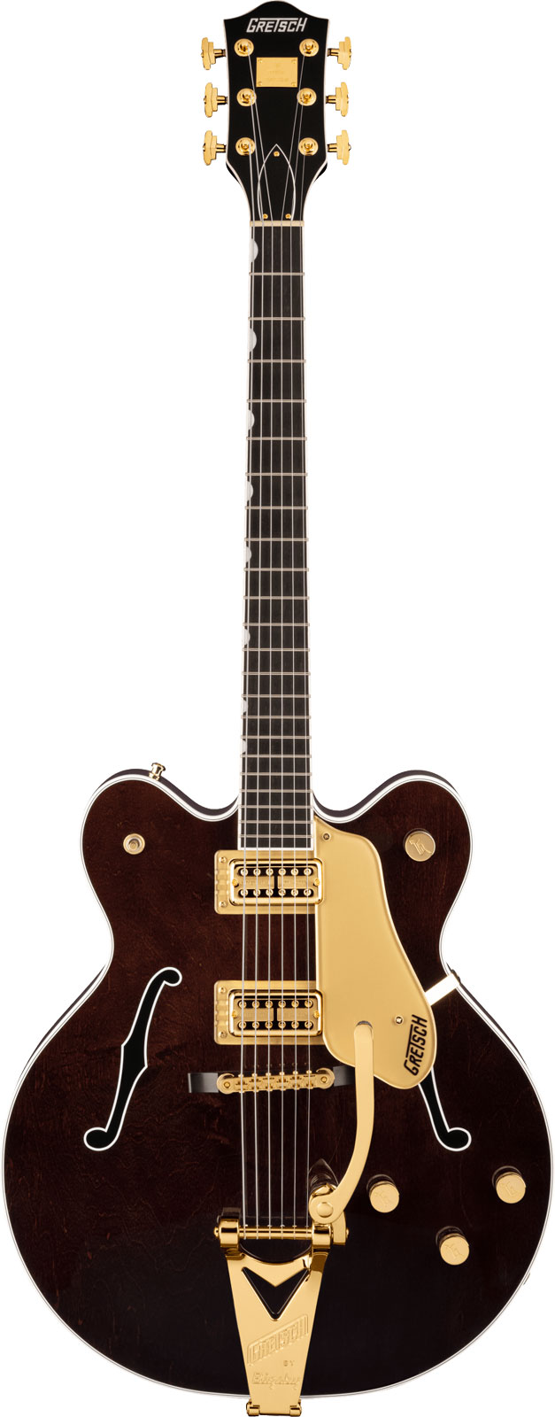 GRETSCH GUITARS G6122TG PLAYERS EDITION COUNTRY GENTLEMAN HOLLOW BODY WITH STRING-THRU BIGSBY AND GOLD HARDWARE EBO,