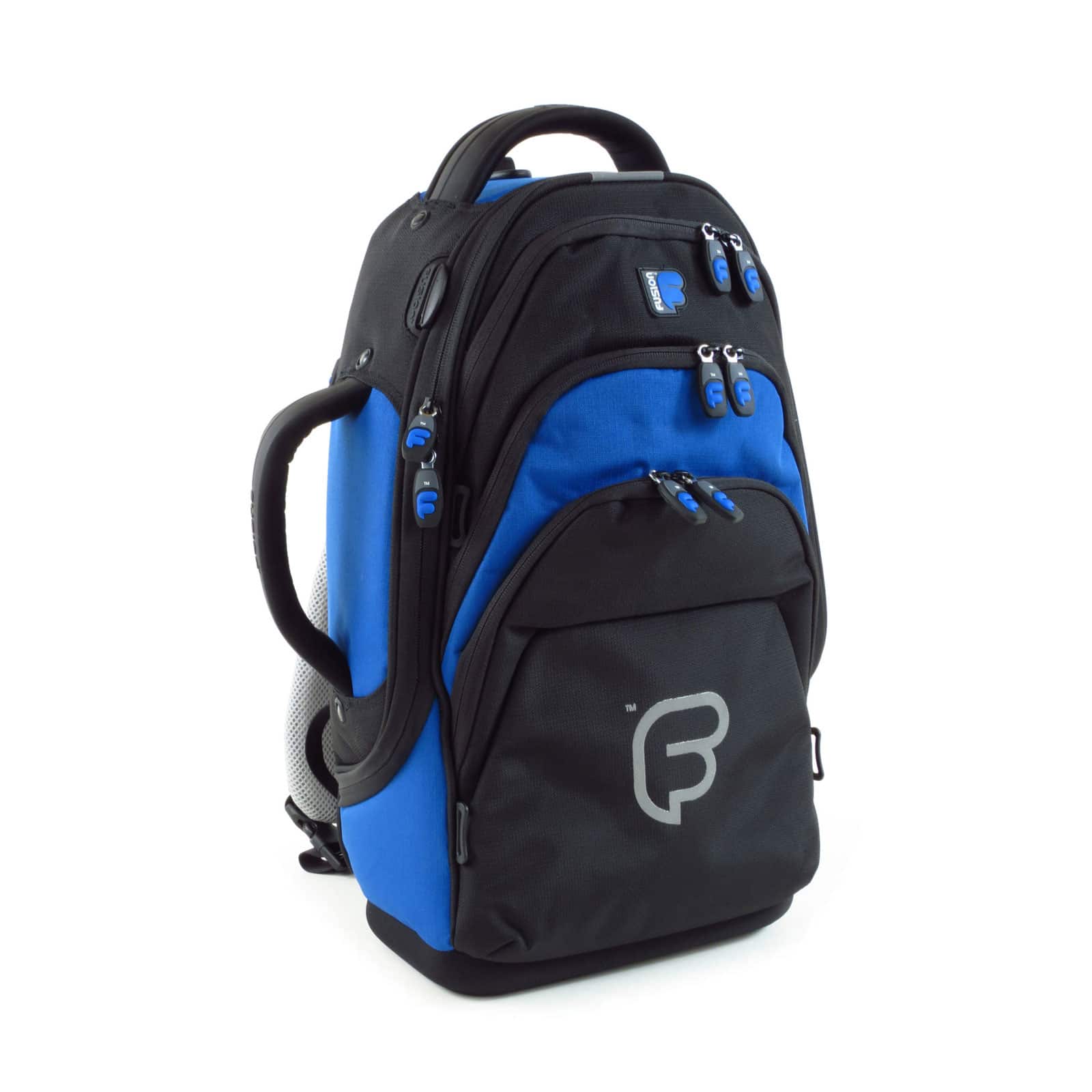 FUSION BAGS FUNDA CORNETA NEGRO Y AZUL PB-01-B 