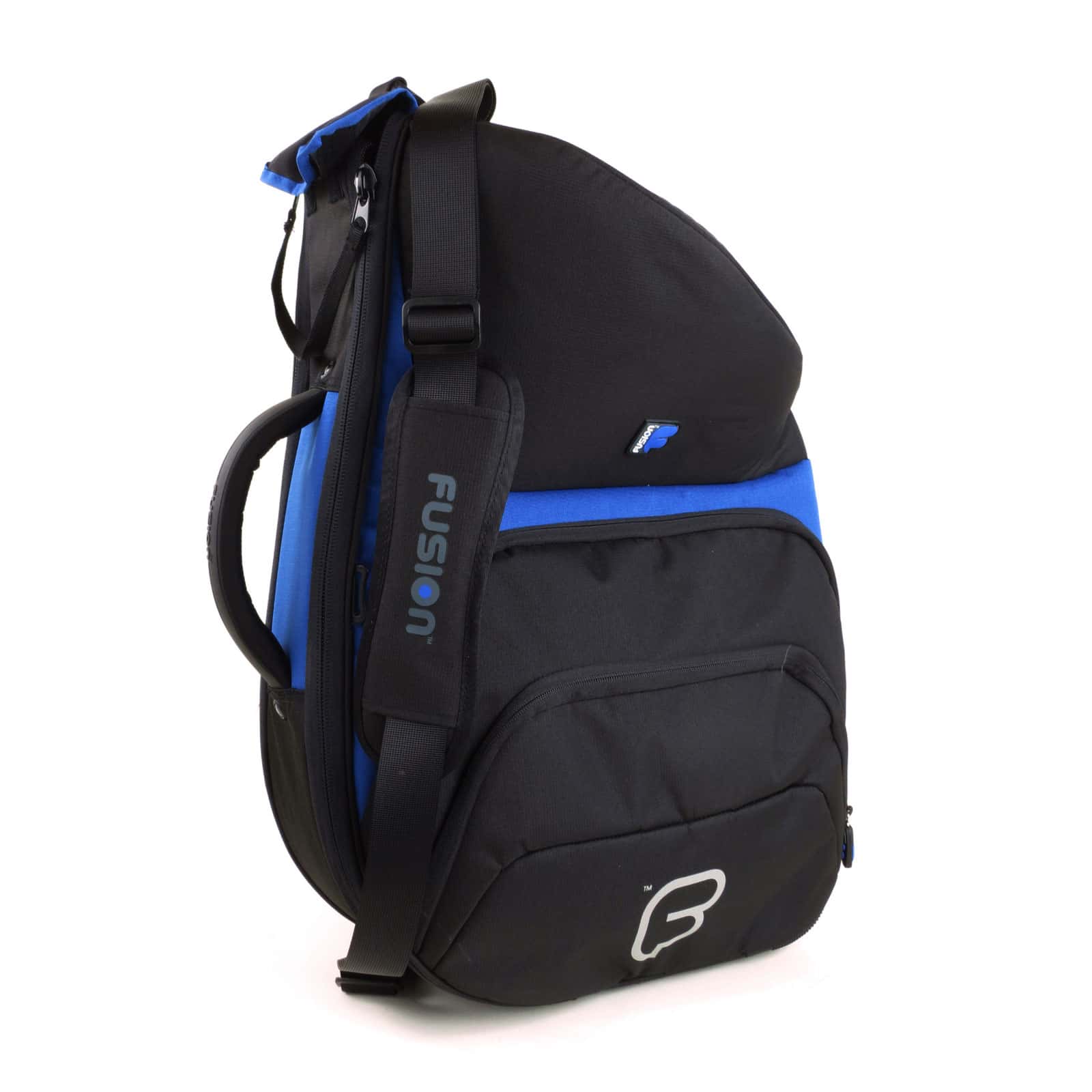 FUSION BAGS FUNDA TROMPA (CAMPANA FIJO) NEGRO Y AZUL UB-08-B 