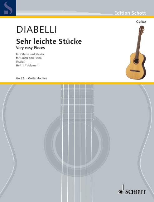 SCHOTT DIABELLI ANTON - VERY EASY PIECES VOL. 1 - GUITAR AND PIANO