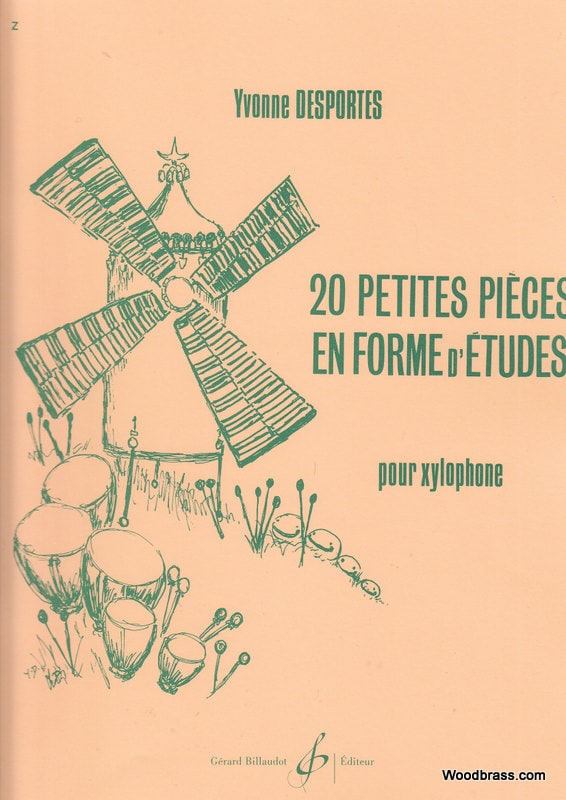 BILLAUDOT DESPORTES YVONNE - 20 PETITES PIECES EN FORME D'ETUDES - PERCUSSION