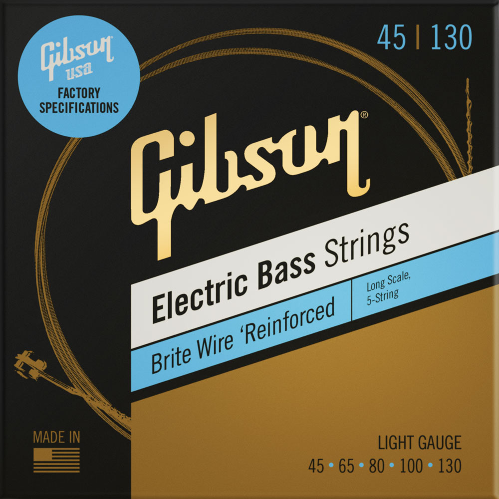 GIBSON ACCESSORIES FACTORY SPEC BRITE WIRE REINFORCED LONG SCALE LIGHT 5C 45-130