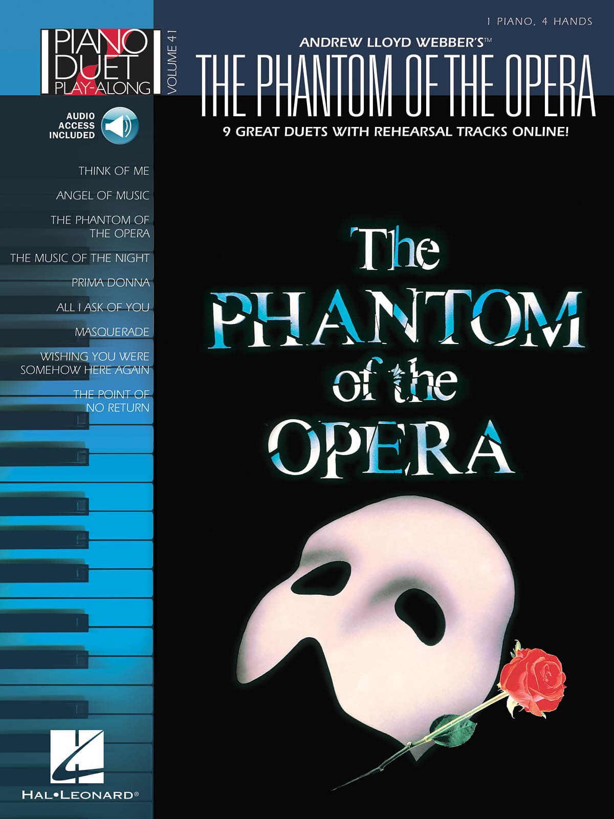 HAL LEONARD PIANO DUET PLAY-ALONG VOLUME 41 PHANTOM OF THE OPERA + AUDIO TRACKS - PIANO DUET