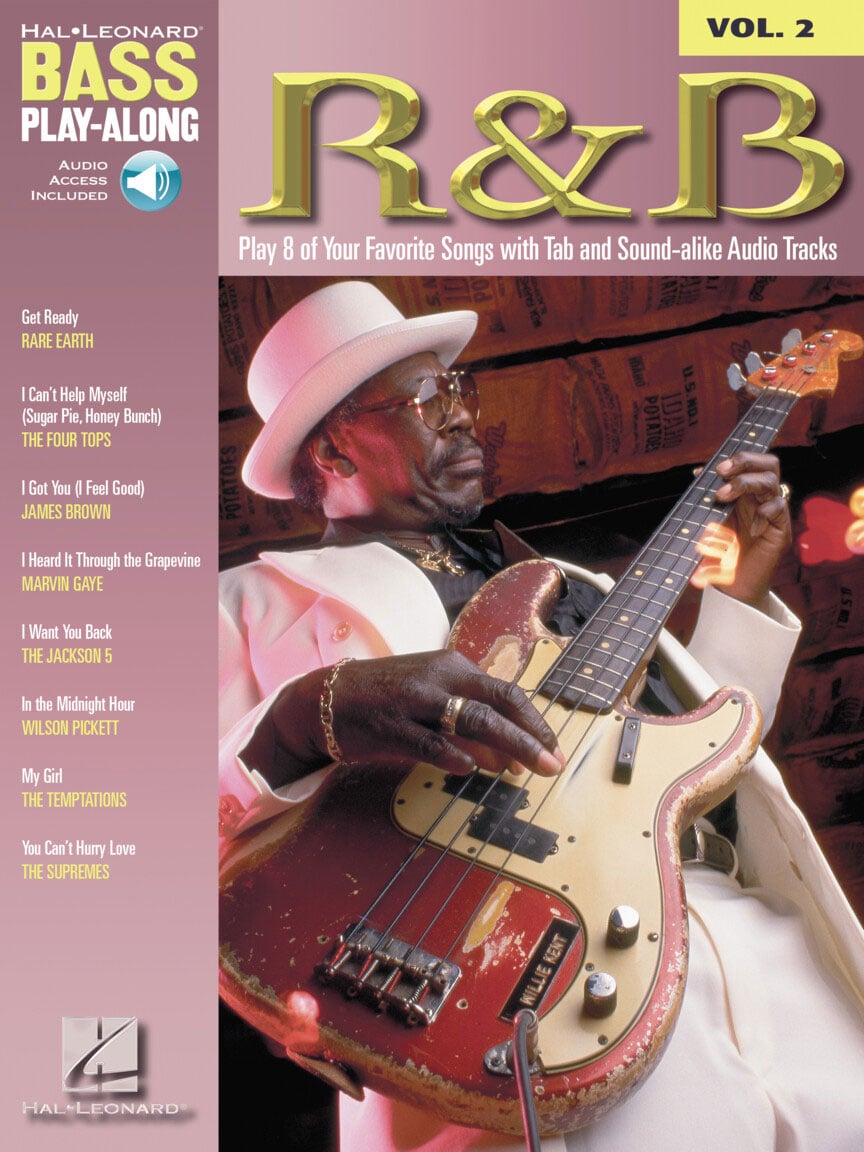 HAL LEONARD BASS PLAY ALONG VOLUME 2 R&B + AUDIO TRACKS - BASS GUITAR TAB