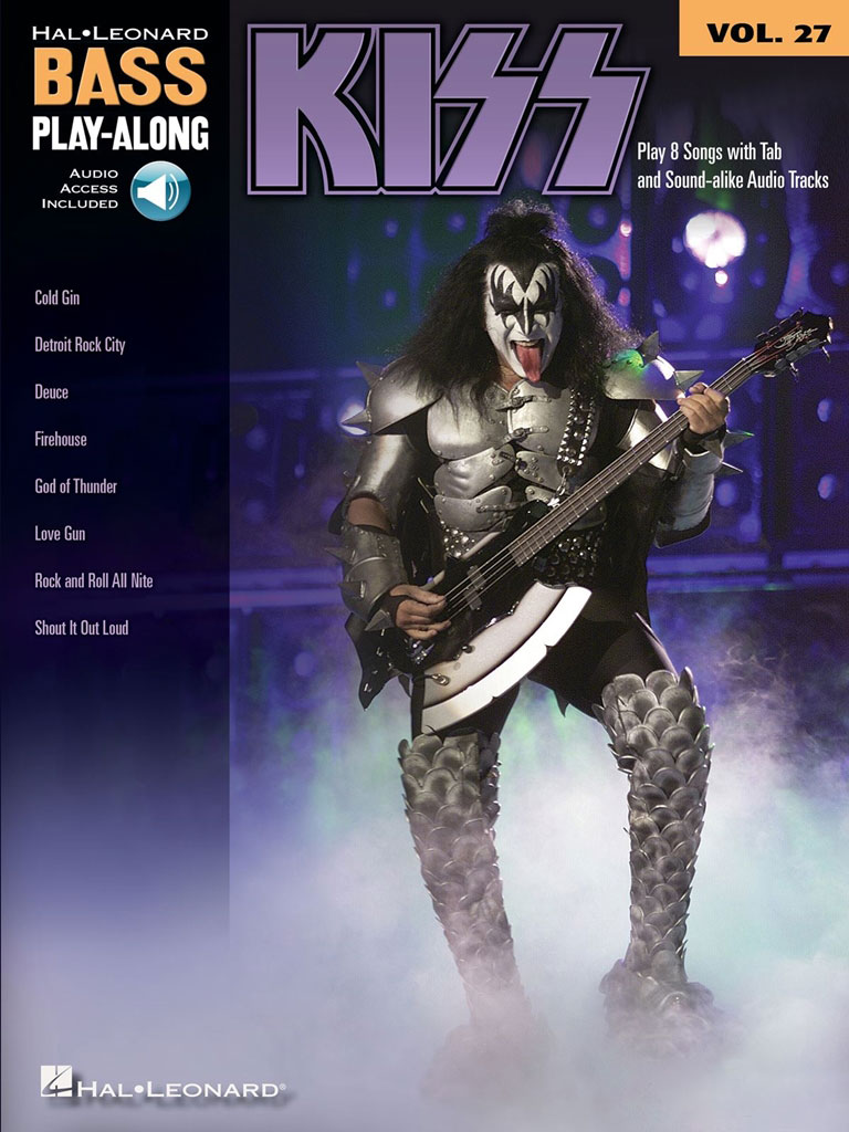 HAL LEONARD KISS - BASS PLAY ALONG VOL.27 + AUDIO TRACKS - BASSE TAB