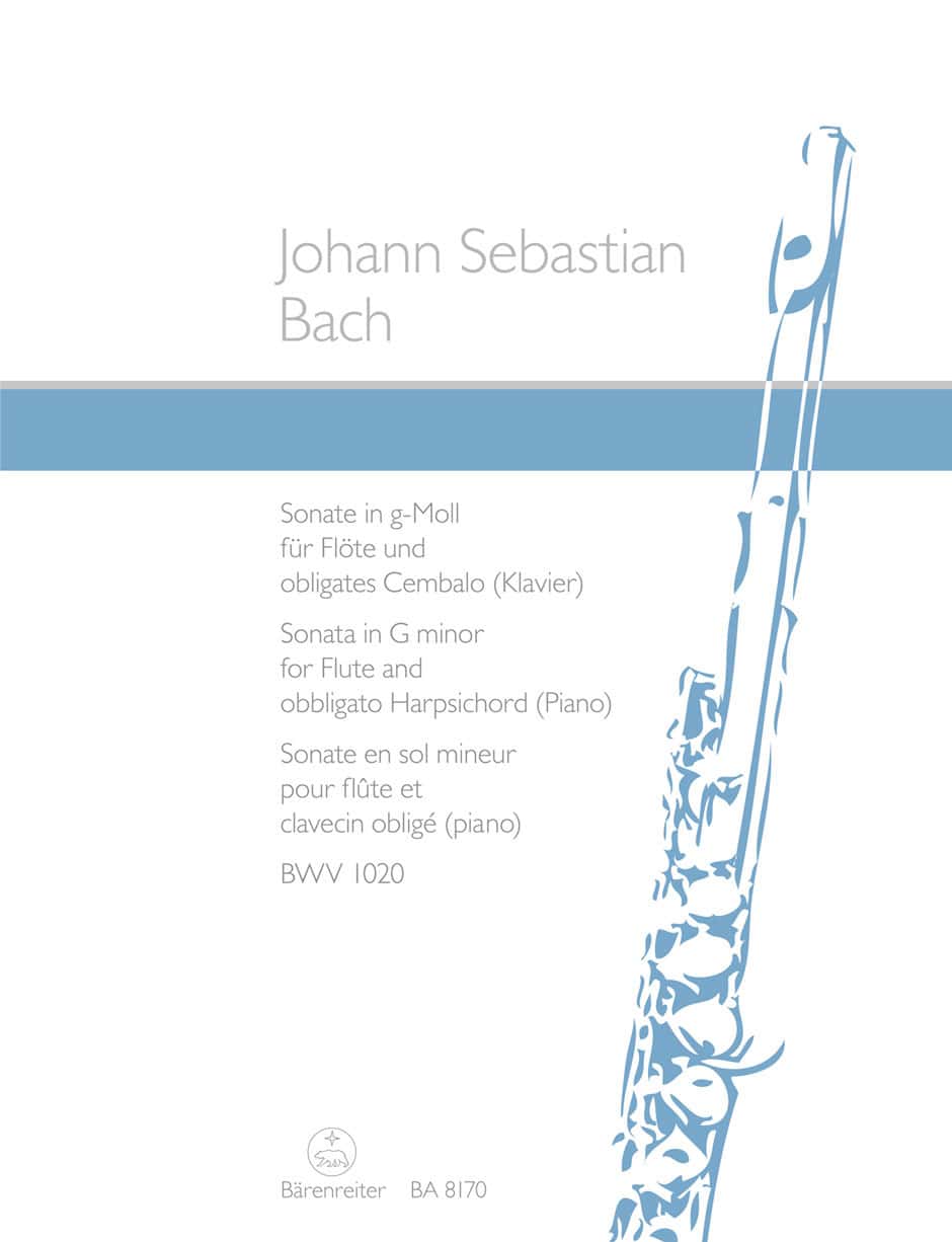 BARENREITER BACH J.S. - SONATE IN G-MOLL BWV 1020 - FLUTE & CLAVECIN