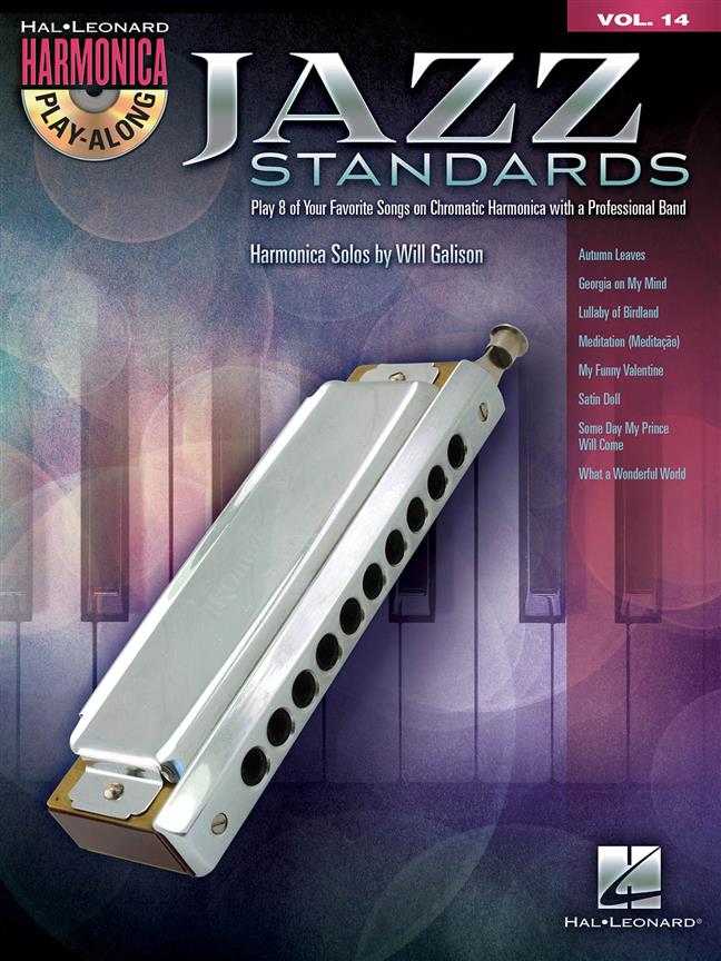 HAL LEONARD JAZZ STANDARDS - HARMONICA PLAY ALONG VOL.14 + CD 