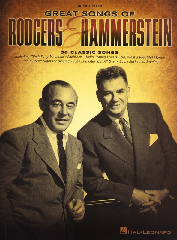 HAL LEONARD RODGERS AND HAMMERSTEIN GREAT SONGS OF BIG NOTE PF EASY - PIANO SOLO