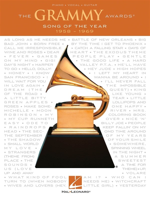 HAL LEONARD GRAMMY AWARDS SONG OF THE YEAR 1958-1969 - PVG