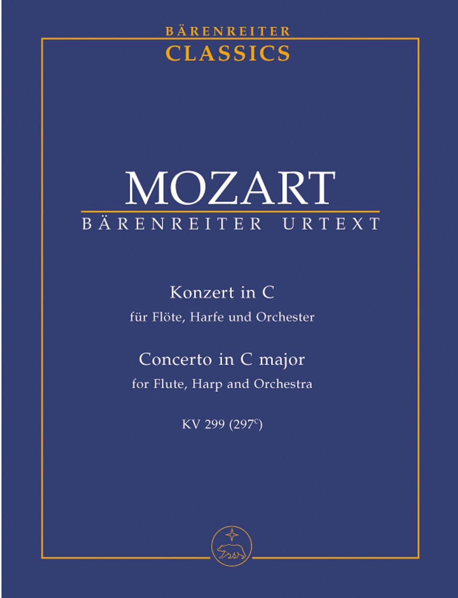 BARENREITER MOZART W.A. CONCERTO FOR FLUTE, HARP AND ORCHESTRA C MAJOR KV 299(297C) STUDY SCORE