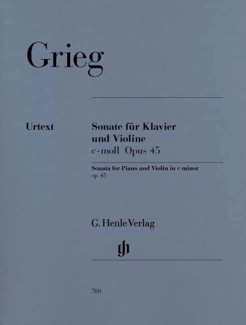 HENLE VERLAG GRIEG E. - VIOLIN SONATA C MINOR OP. 45