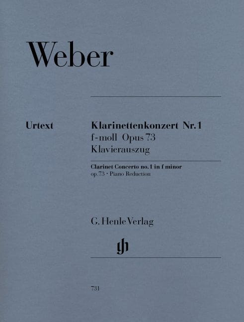 HENLE VERLAG WEBER C.M.V. - CLARINET CONCERTO AND ORCHESTRA NO. 1 F MINOR OP. 73