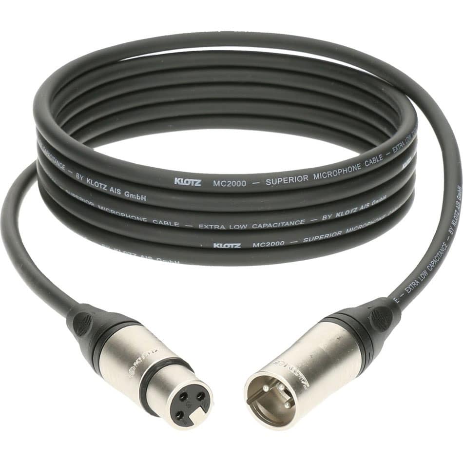 KLOTZ M2K MIC CABLE BLACK 10M XLR 3P. F/M KLOTZ