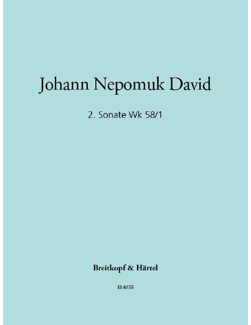 EDITION BREITKOPF DAVID JOHANN NEPOMUK - ZWEITE SONATE WK 58/1 - CELLO