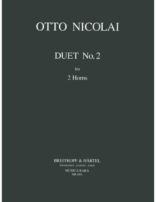 EDITION BREITKOPF NICOLAI OTTO - DUO NR. 2 - 2 HORN