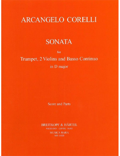 EDITION BREITKOPF CORELLI ARCANGELO - SONATA IN D - TRUMPET, STRINGS
