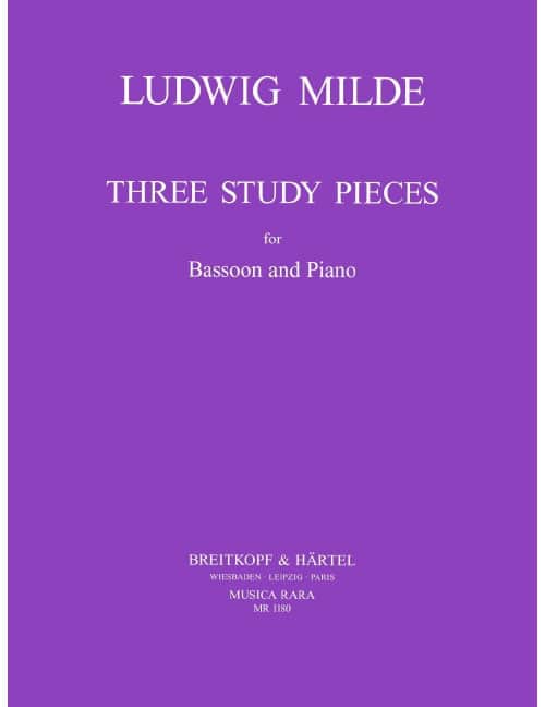 EDITION BREITKOPF MILDE LUDWIG - DREI STUDIEN - BASSOON, PIANO