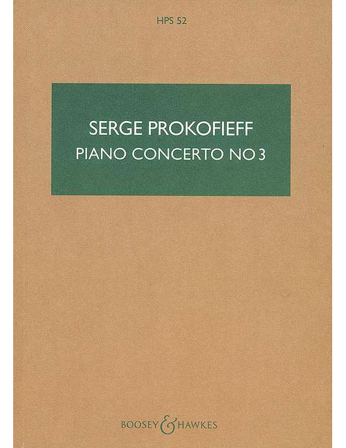 BOOSEY & HAWKES PROKOFIEV S. - PIANO CONCERTO NO. 3 IN C MAJOR OP. 26 - PIANO AND ORCHESTRA