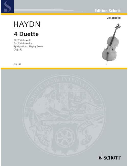 SCHOTT HAYDN JOSEPH - FOUR DUETS HOB. X + XII - 2 CELLOS