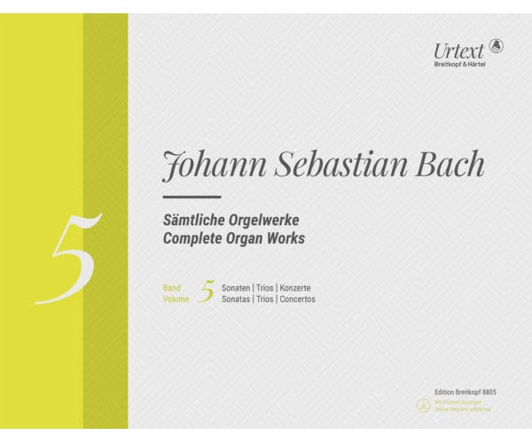 EDITION BREITKOPF BACH J.S. - COMPLETE ORGAN WORKS VOL.5 - SONATAS, TRIOS, CONCERTOS + CD-ROM