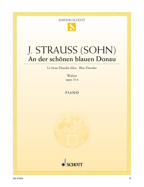 SCHOTT STRAUSS (SON) JOHANN - BLUE DANUBE OP. 314 - PIANO