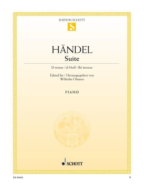 SCHOTT HAENDEL G.F. - SUITE D MINOR - PIANO