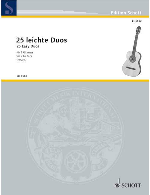 SCHOTT 25 EASY DUETS - 2 GUITARS