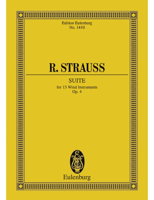 EULENBURG STRAUSS RICHARD - SUITE OP.4 POUR 13 INSTRUMENTS A VENT - CONDUCTEUR