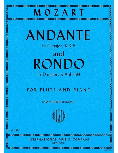 IMC MOZART W.A. - ANDANTE & RONDO - FLUTE & PIANO