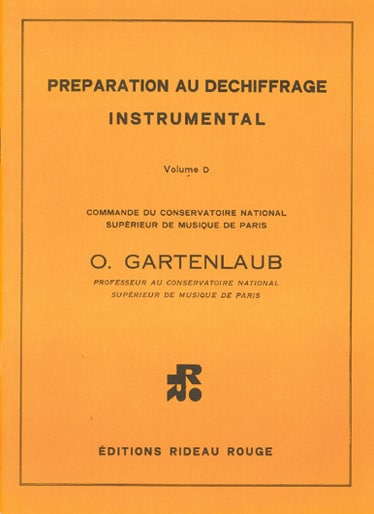 RIDEAU ROUGE GARTENLAUB O. - PREPARATION AU DECHIFFRAGE VOL. D - FORMATION MUSICALE
