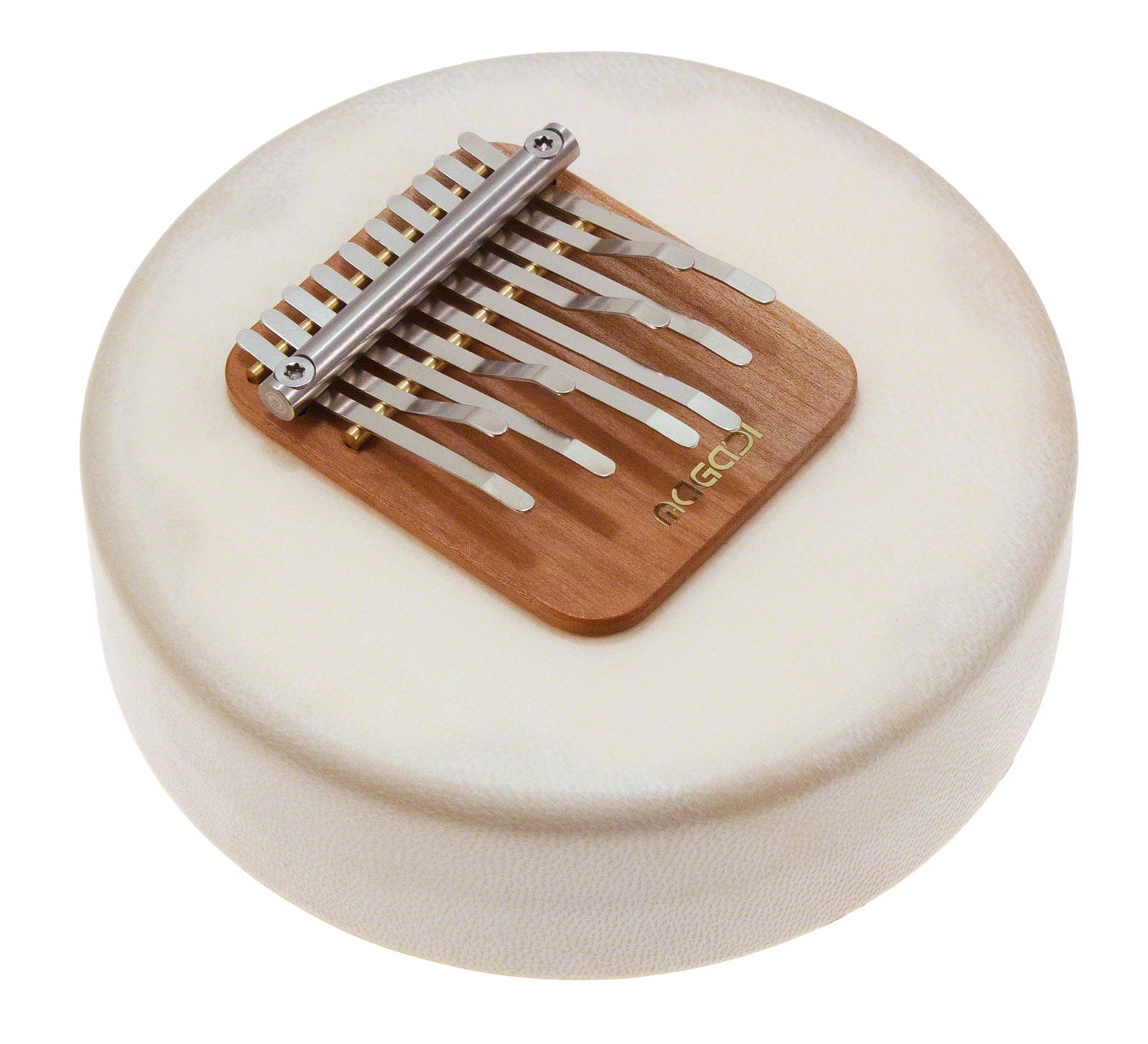 MAGADI KALIMBA M10-1 - MOON KALIMBA - NATURAL SKIN - 10 TINS C PENTATONIC