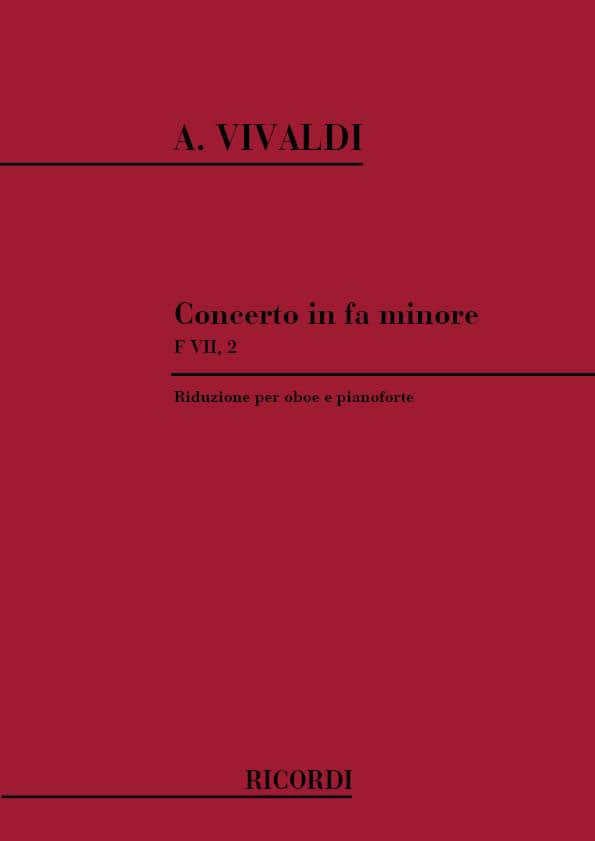 RICORDI VIVALDI A. - CONCERTO IN FA RV 455 - F.VII/2 - HAUTBOIS ET PIANO