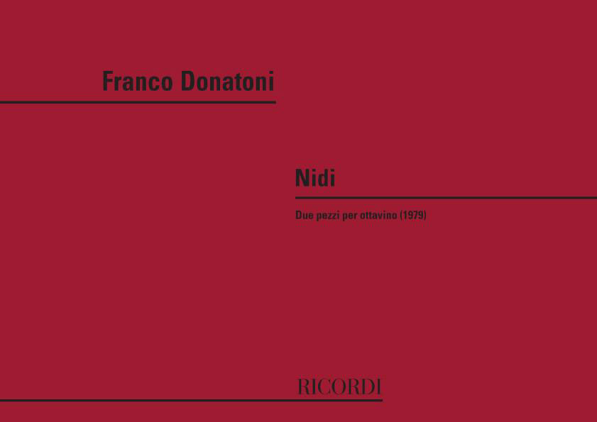 RICORDI DONATONI F. - NIDI - FLUTE